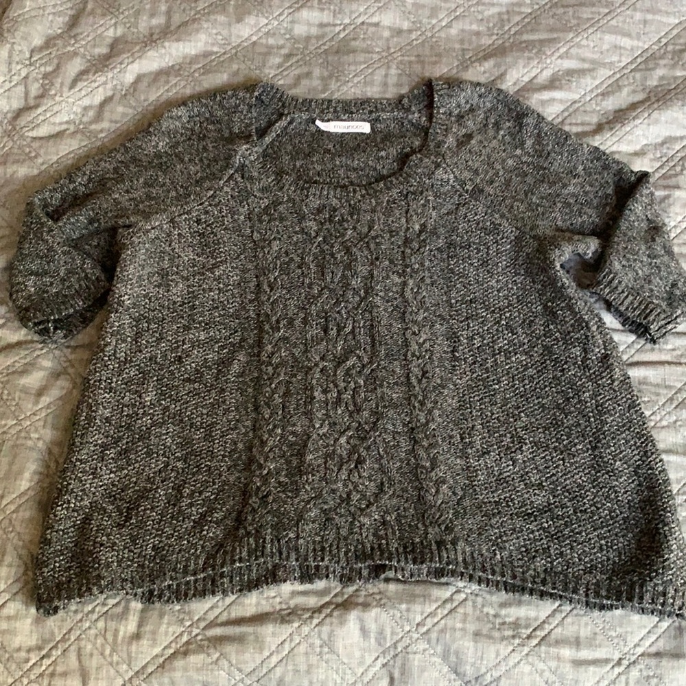 Maurices Gray Cable-knit Sweater Size 1